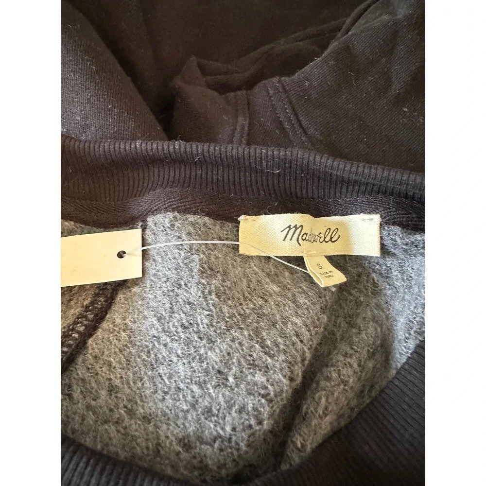 NWT Madewell Puff Short Sleeve Sweatshirt in True Black | Size Small - Picture 9 of 12